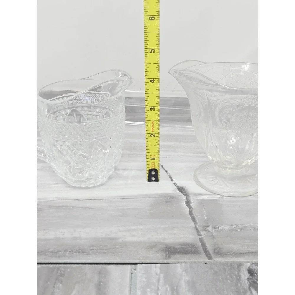 Cristal D'Arques Antique Creamer Cream‎ Pitcher With An Extra!